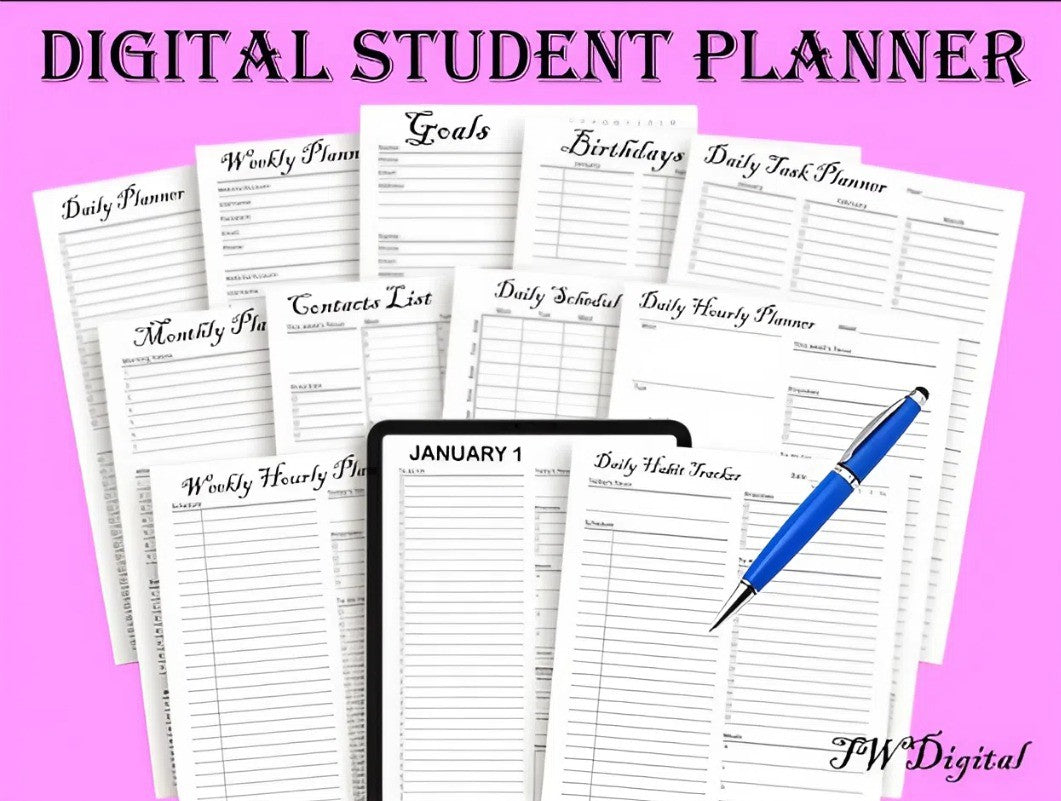DIGITAL '' STUDENT '' PLANNER 2026