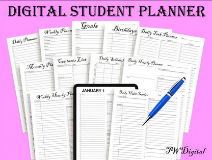DIGITAL '' STUDENT '' PLANNER 2026